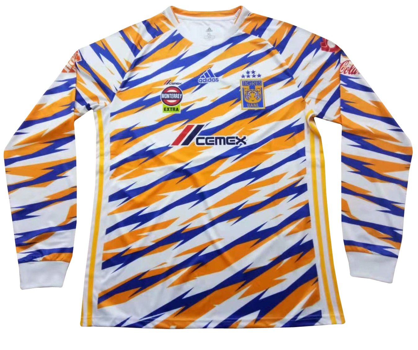 Camisa oficial Adidas Tigres UANL 2018 2019 III jogador manga comprida